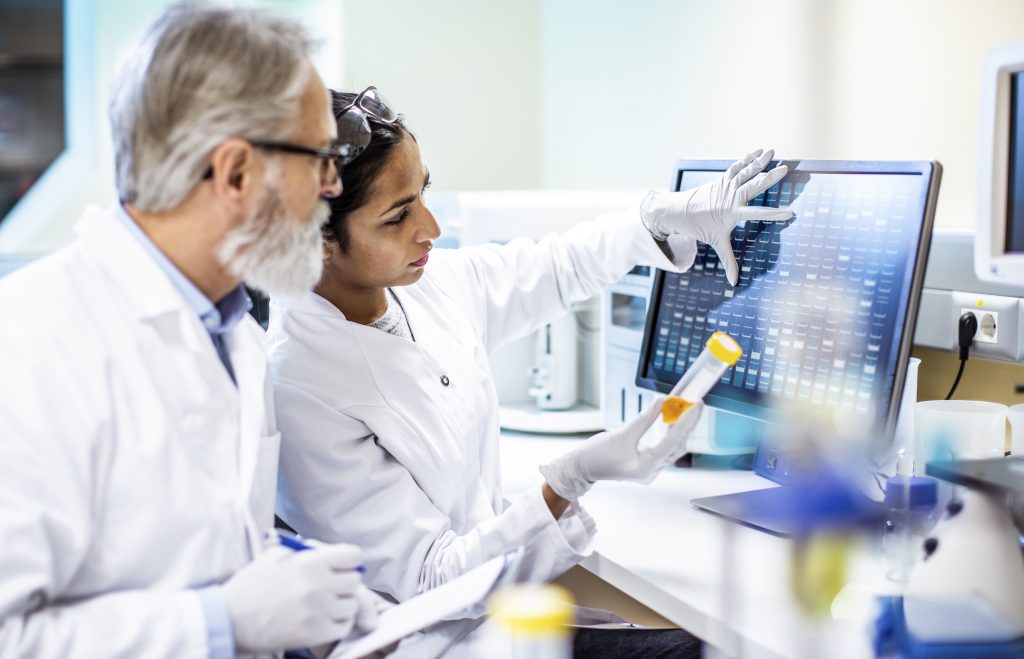 Scientist Working, Discussing in The Laboratory